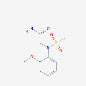 molecular formula C14H22N2O4S B4763495 N~1~-(tert-butyl)-N~2~-(2-methoxyphenyl)-N~2~-(methylsulfonyl)glycinamide 