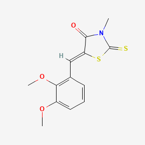 molecular formula C13H13NO3S2 B4763509 5-(2,3-dimethoxybenzylidene)-3-methyl-2-thioxo-1,3-thiazolidin-4-one 
