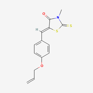 molecular formula C14H13NO2S2 B4763533 5-[4-(allyloxy)benzylidene]-3-methyl-2-thioxo-1,3-thiazolidin-4-one 