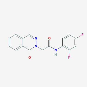 molecular formula C16H11F2N3O2 B4763566 N-(2,4-difluorophenyl)-2-(1-oxo-2(1H)-phthalazinyl)acetamide 