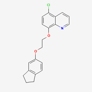 molecular formula C20H18ClNO2 B4763572 5-chloro-8-[2-(2,3-dihydro-1H-inden-5-yloxy)ethoxy]quinoline 
