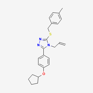 molecular formula C24H27N3OS B4763586 4-allyl-3-[4-(cyclopentyloxy)phenyl]-5-[(4-methylbenzyl)thio]-4H-1,2,4-triazole 