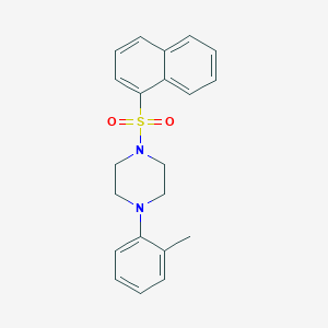 molecular formula C21H22N2O2S B4763594 1-(2-methylphenyl)-4-(1-naphthylsulfonyl)piperazine 