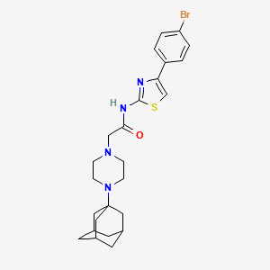 molecular formula C25H31BrN4OS B4763601 2-[4-(1-adamantyl)-1-piperazinyl]-N-[4-(4-bromophenyl)-1,3-thiazol-2-yl]acetamide 
