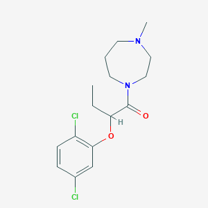 molecular formula C16H22Cl2N2O2 B4763609 1-[2-(2,5-dichlorophenoxy)butanoyl]-4-methyl-1,4-diazepane 