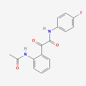 molecular formula C16H13FN2O3 B4763641 2-[2-(acetylamino)phenyl]-N-(4-fluorophenyl)-2-oxoacetamide 