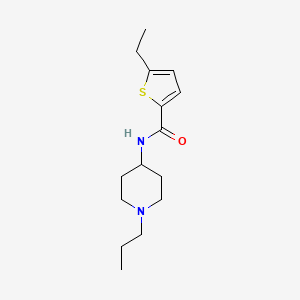 molecular formula C15H24N2OS B4763696 5-ethyl-N-(1-propyl-4-piperidinyl)-2-thiophenecarboxamide 