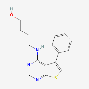 molecular formula C16H17N3OS B4763745 4-[(5-phenylthieno[2,3-d]pyrimidin-4-yl)amino]-1-butanol 