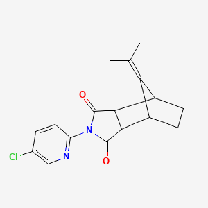 molecular formula C17H17ClN2O2 B4763748 4-(5-chloro-2-pyridinyl)-10-(1-methylethylidene)-4-azatricyclo[5.2.1.0~2,6~]decane-3,5-dione 