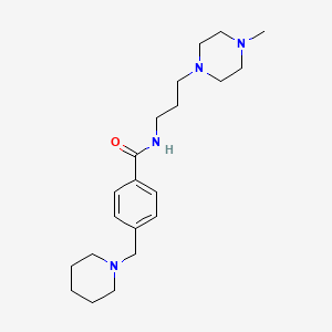 molecular formula C21H34N4O B4763755 N-[3-(4-methyl-1-piperazinyl)propyl]-4-(1-piperidinylmethyl)benzamide 