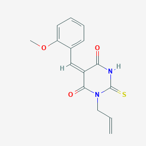 molecular formula C15H14N2O3S B4763809 1-allyl-5-(2-methoxybenzylidene)-2-thioxodihydro-4,6(1H,5H)-pyrimidinedione 