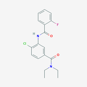 molecular formula C18H18ClFN2O2 B4763839 4-chloro-N,N-diethyl-3-[(2-fluorobenzoyl)amino]benzamide 
