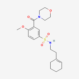molecular formula C20H28N2O5S B4763840 N-[2-(1-cyclohexen-1-yl)ethyl]-4-methoxy-3-(4-morpholinylcarbonyl)benzenesulfonamide 