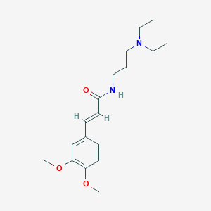 molecular formula C18H28N2O3 B4763842 N-[3-(diethylamino)propyl]-3-(3,4-dimethoxyphenyl)acrylamide 