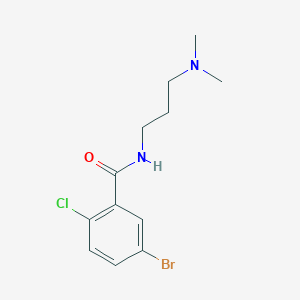 molecular formula C12H16BrClN2O B4763859 5-bromo-2-chloro-N-[3-(dimethylamino)propyl]benzamide 