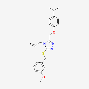 molecular formula C23H27N3O2S B4763874 4-allyl-3-[(4-isopropylphenoxy)methyl]-5-[(3-methoxybenzyl)thio]-4H-1,2,4-triazole 