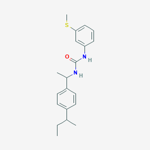 molecular formula C20H26N2OS B4763881 N-[1-(4-sec-butylphenyl)ethyl]-N'-[3-(methylthio)phenyl]urea 