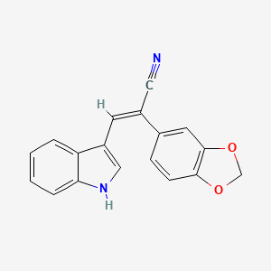 molecular formula C18H12N2O2 B4763910 2-(1,3-benzodioxol-5-yl)-3-(1H-indol-3-yl)acrylonitrile 