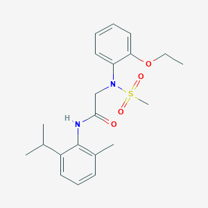 molecular formula C21H28N2O4S B4763929 N~2~-(2-ethoxyphenyl)-N~1~-(2-isopropyl-6-methylphenyl)-N~2~-(methylsulfonyl)glycinamide 