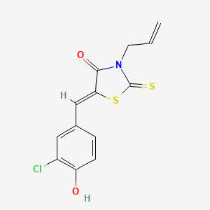 molecular formula C13H10ClNO2S2 B4763941 3-allyl-5-(3-chloro-4-hydroxybenzylidene)-2-thioxo-1,3-thiazolidin-4-one 