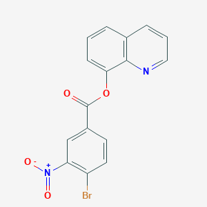 molecular formula C16H9BrN2O4 B4763987 8-quinolinyl 4-bromo-3-nitrobenzoate 