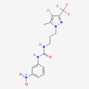 N-{3-[4-chloro-5-methyl-3-(trifluoromethyl)-1H-pyrazol-1-yl]propyl}-N'-(3-nitrophenyl)urea