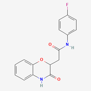 molecular formula C16H13FN2O3 B4764067 N-(4-fluorophenyl)-2-(3-oxo-3,4-dihydro-2H-1,4-benzoxazin-2-yl)acetamide 