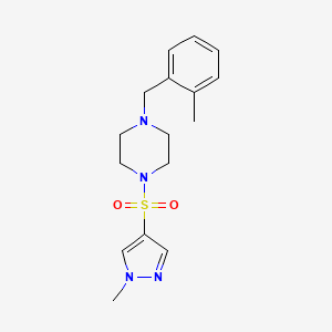 molecular formula C16H22N4O2S B4764093 1-(2-methylbenzyl)-4-[(1-methyl-1H-pyrazol-4-yl)sulfonyl]piperazine 
