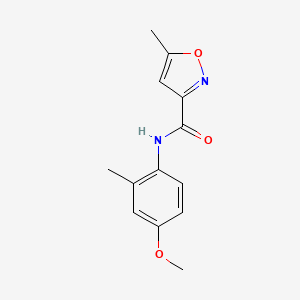 molecular formula C13H14N2O3 B4764109 N-(4-methoxy-2-methylphenyl)-5-methyl-3-isoxazolecarboxamide 