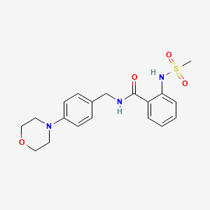 molecular formula C19H23N3O4S B4764151 2-[(methylsulfonyl)amino]-N-[4-(4-morpholinyl)benzyl]benzamide 