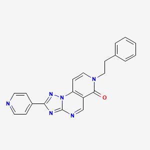 molecular formula C21H16N6O B4764159 7-(2-phenylethyl)-2-(4-pyridinyl)pyrido[3,4-e][1,2,4]triazolo[1,5-a]pyrimidin-6(7H)-one 