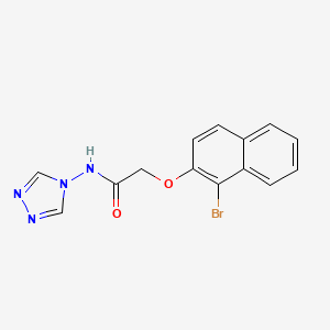 molecular formula C14H11BrN4O2 B4764181 2-[(1-bromo-2-naphthyl)oxy]-N-4H-1,2,4-triazol-4-ylacetamide 