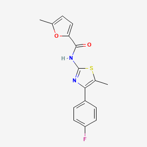 molecular formula C16H13FN2O2S B4764194 N-[4-(4-fluorophenyl)-5-methyl-1,3-thiazol-2-yl]-5-methyl-2-furamide 