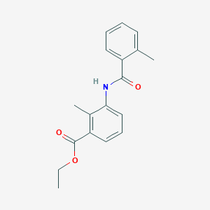 molecular formula C18H19NO3 B4764241 ethyl 2-methyl-3-[(2-methylbenzoyl)amino]benzoate 