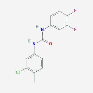 molecular formula C14H11ClF2N2O B4764244 N-(3-chloro-4-methylphenyl)-N'-(3,4-difluorophenyl)urea 