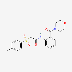 molecular formula C20H22N2O5S B4764255 2-[(4-methylphenyl)sulfonyl]-N-[2-(4-morpholinylcarbonyl)phenyl]acetamide 