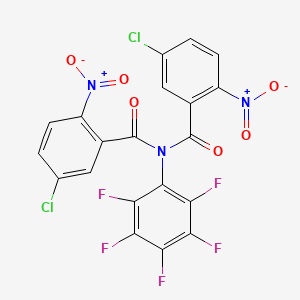molecular formula C20H6Cl2F5N3O6 B4764258 5-chloro-N-(5-chloro-2-nitrobenzoyl)-2-nitro-N-(pentafluorophenyl)benzamide 