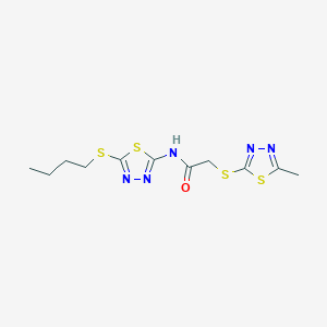 N-[5-(butylthio)-1,3,4-thiadiazol-2-yl]-2-[(5-methyl-1,3,4-thiadiazol-2-yl)thio]acetamide