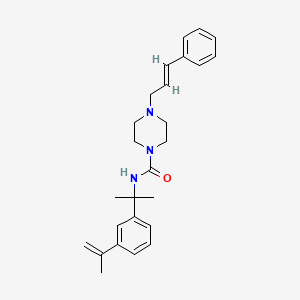 molecular formula C26H33N3O B4764304 N-[1-(3-isopropenylphenyl)-1-methylethyl]-4-(3-phenyl-2-propen-1-yl)-1-piperazinecarboxamide 