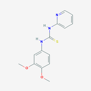 molecular formula C14H15N3O2S B4764312 N-(3,4-dimethoxyphenyl)-N'-2-pyridinylthiourea 