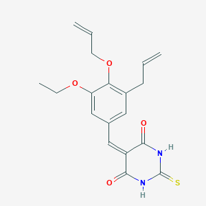 molecular formula C19H20N2O4S B4764323 5-[3-allyl-4-(allyloxy)-5-ethoxybenzylidene]-2-thioxodihydro-4,6(1H,5H)-pyrimidinedione 