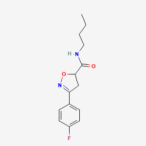 molecular formula C14H17FN2O2 B4764335 N-butyl-3-(4-fluorophenyl)-4,5-dihydro-5-isoxazolecarboxamide 