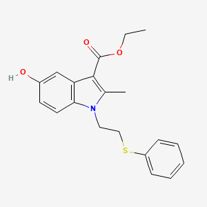 molecular formula C20H21NO3S B4764351 ethyl 5-hydroxy-2-methyl-1-[2-(phenylthio)ethyl]-1H-indole-3-carboxylate 