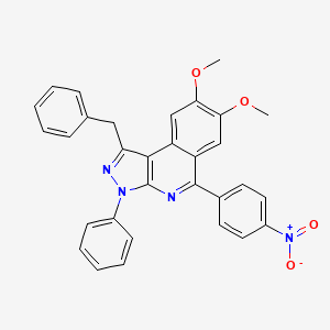 molecular formula C31H24N4O4 B4764368 1-benzyl-7,8-dimethoxy-5-(4-nitrophenyl)-3-phenyl-3H-pyrazolo[3,4-c]isoquinoline 