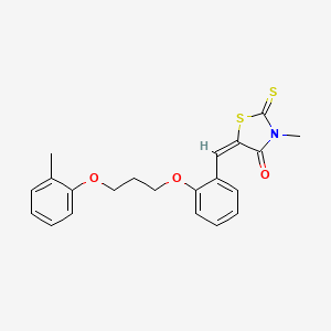 molecular formula C21H21NO3S2 B4764383 3-methyl-5-{2-[3-(2-methylphenoxy)propoxy]benzylidene}-2-thioxo-1,3-thiazolidin-4-one 