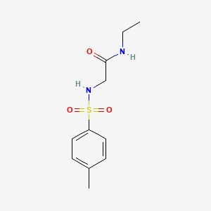 molecular formula C11H16N2O3S B4764410 N~1~-ethyl-N~2~-[(4-methylphenyl)sulfonyl]glycinamide 