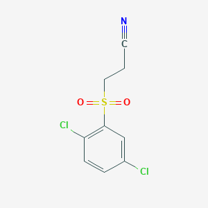 molecular formula C9H7Cl2NO2S B4764426 3-[(2,5-dichlorophenyl)sulfonyl]propanenitrile 
