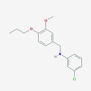 molecular formula C17H20ClNO2 B4764432 (3-chlorophenyl)(3-methoxy-4-propoxybenzyl)amine 