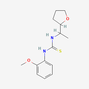 molecular formula C14H20N2O2S B4764438 N-(2-methoxyphenyl)-N'-[1-(tetrahydro-2-furanyl)ethyl]thiourea 