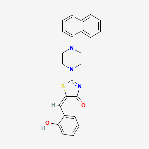 molecular formula C24H21N3O2S B4764440 5-(2-hydroxybenzylidene)-2-[4-(1-naphthyl)-1-piperazinyl]-1,3-thiazol-4(5H)-one 